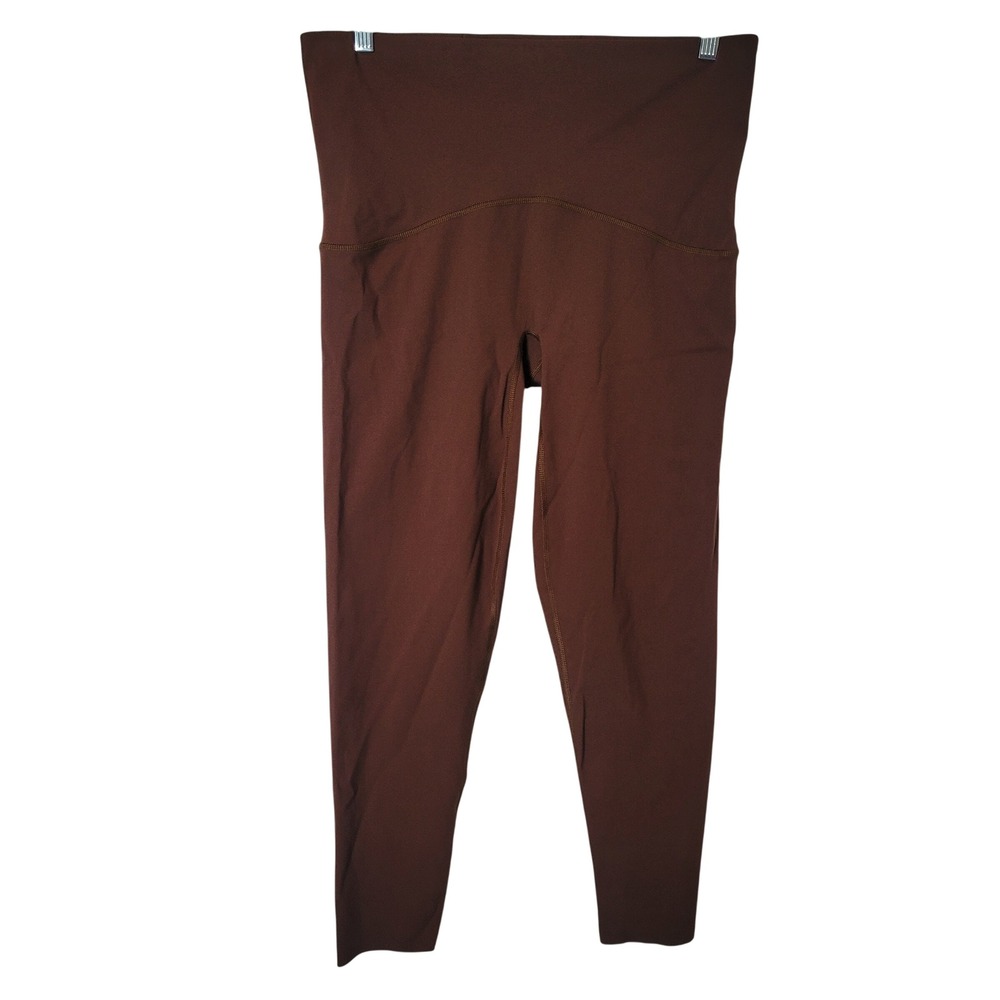 Spanx Booty Boost High Waisted Leggings Chocolate Brown Plus Size 1X Activewear
